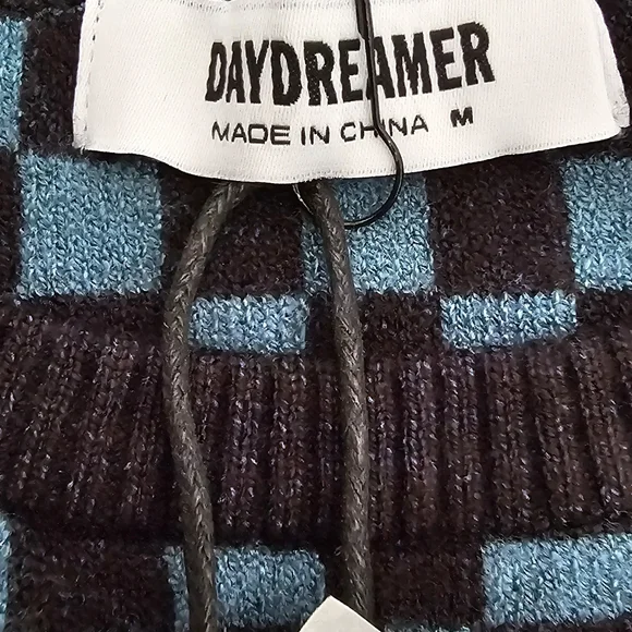 NWT- DayDreamer Women's Teal Check Fitted Pull Over Sweater - Picture 7 of 9